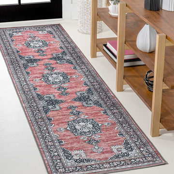 Bausch Bohemian Distressed Chenille Machine-washable Area Rug